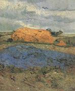 Vincent Van Gogh Haystacks under a Rainy Sky (nn04) Germany oil painting reproduction
